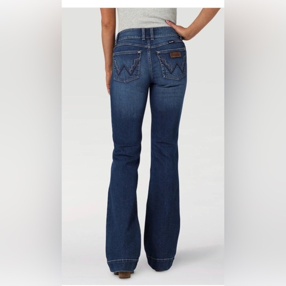 Wrangler Retro Mae mid-rise Wide Leg‎ Trouser Jeans size 31/11x34 new - Picture 5 of 5